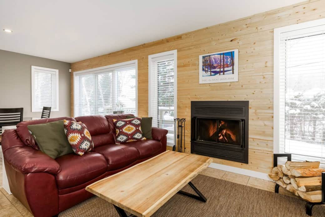 Living room (with wood fireplace) Living room (with wood fireplace)