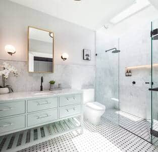 Full marble ensuite to main bathroom Full marble ensuite to main bathroom