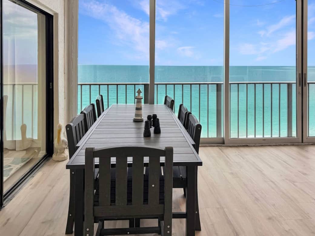 Addition dining space on enclosed balcony Addition dining space on enclosed balcony