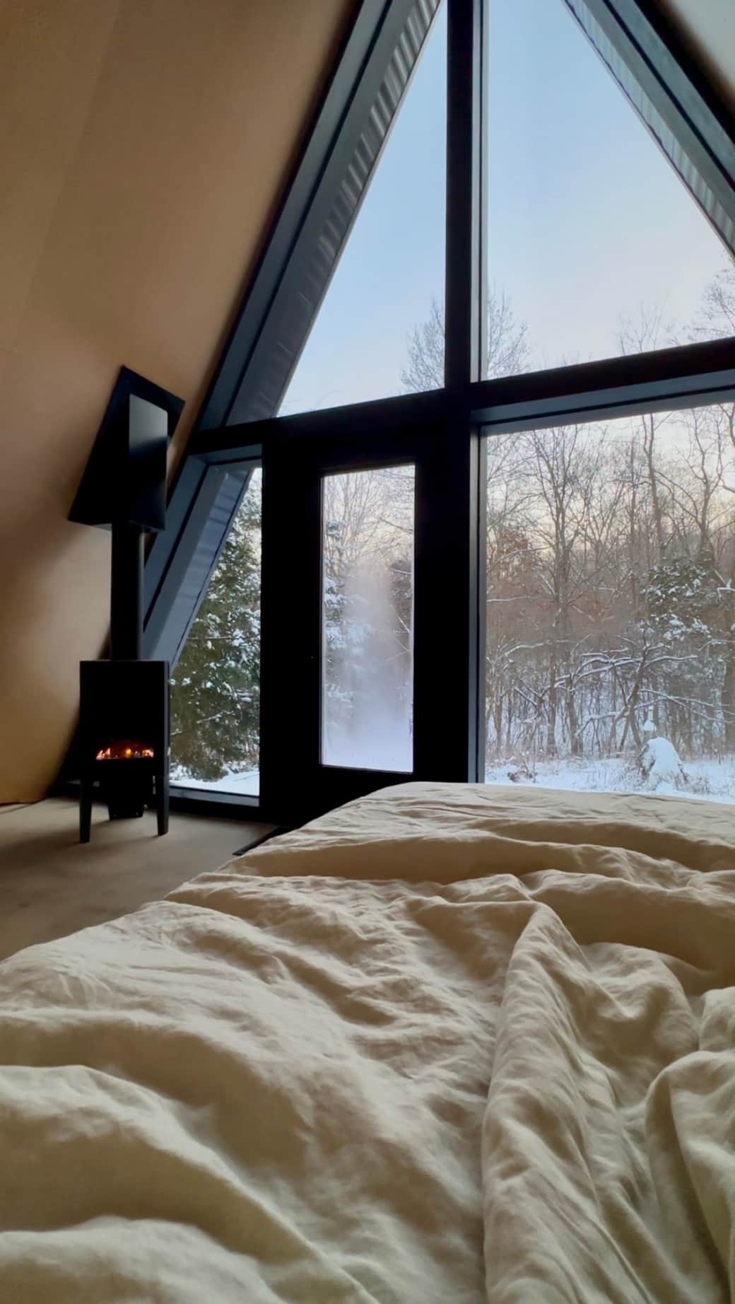 East-facing windows from the bedroom make the perfect place to enjoy a sunrise. 