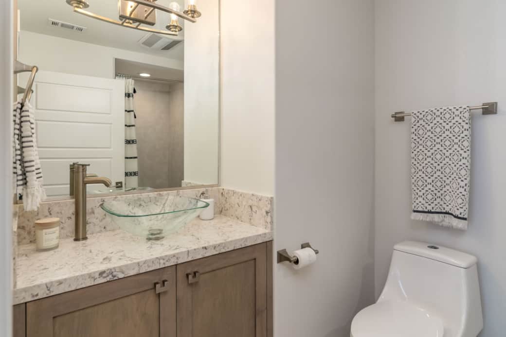 One of 3 attached full baths