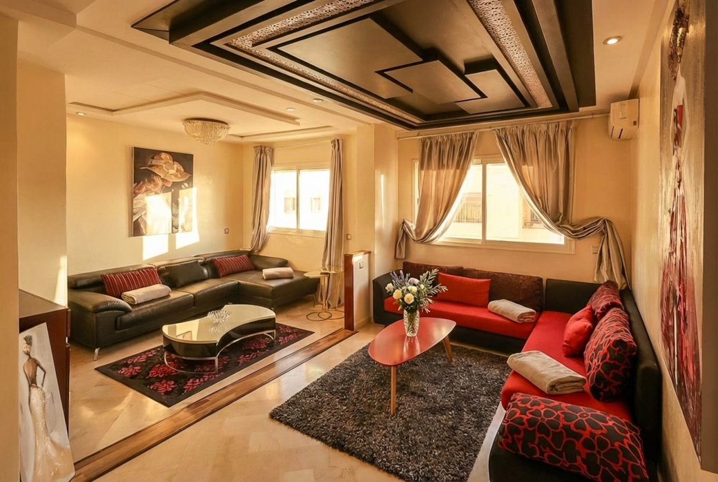 Modern Living Room with Bold Accents