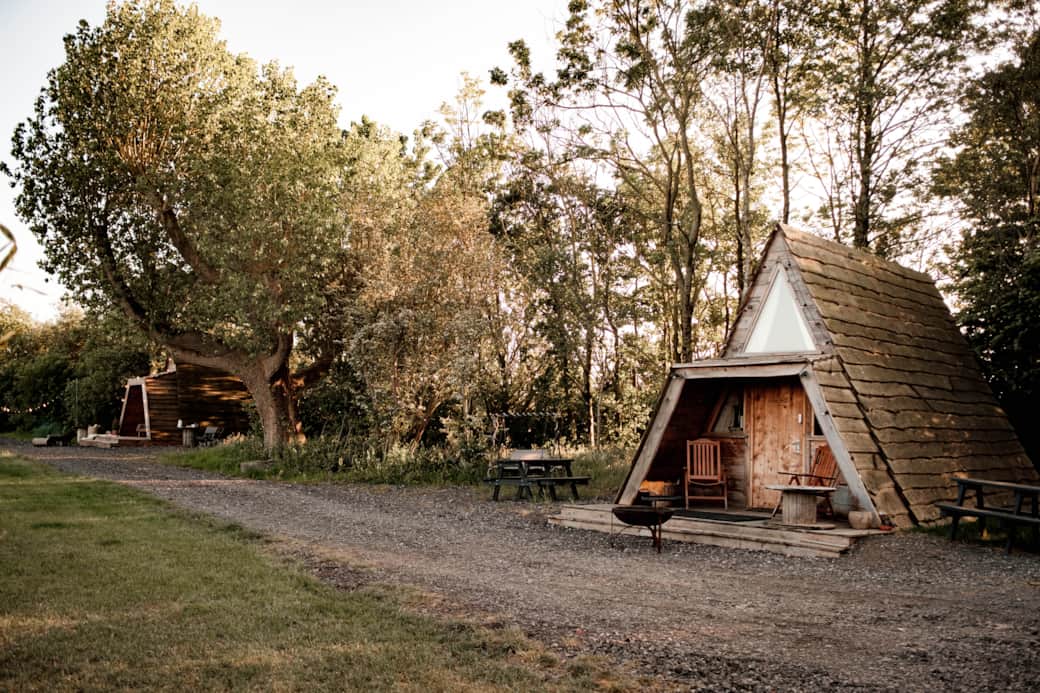 Mushroom Hut on the left and Ginger Hut on Right Mushroom Hut on the left and Ginger Hut on Right