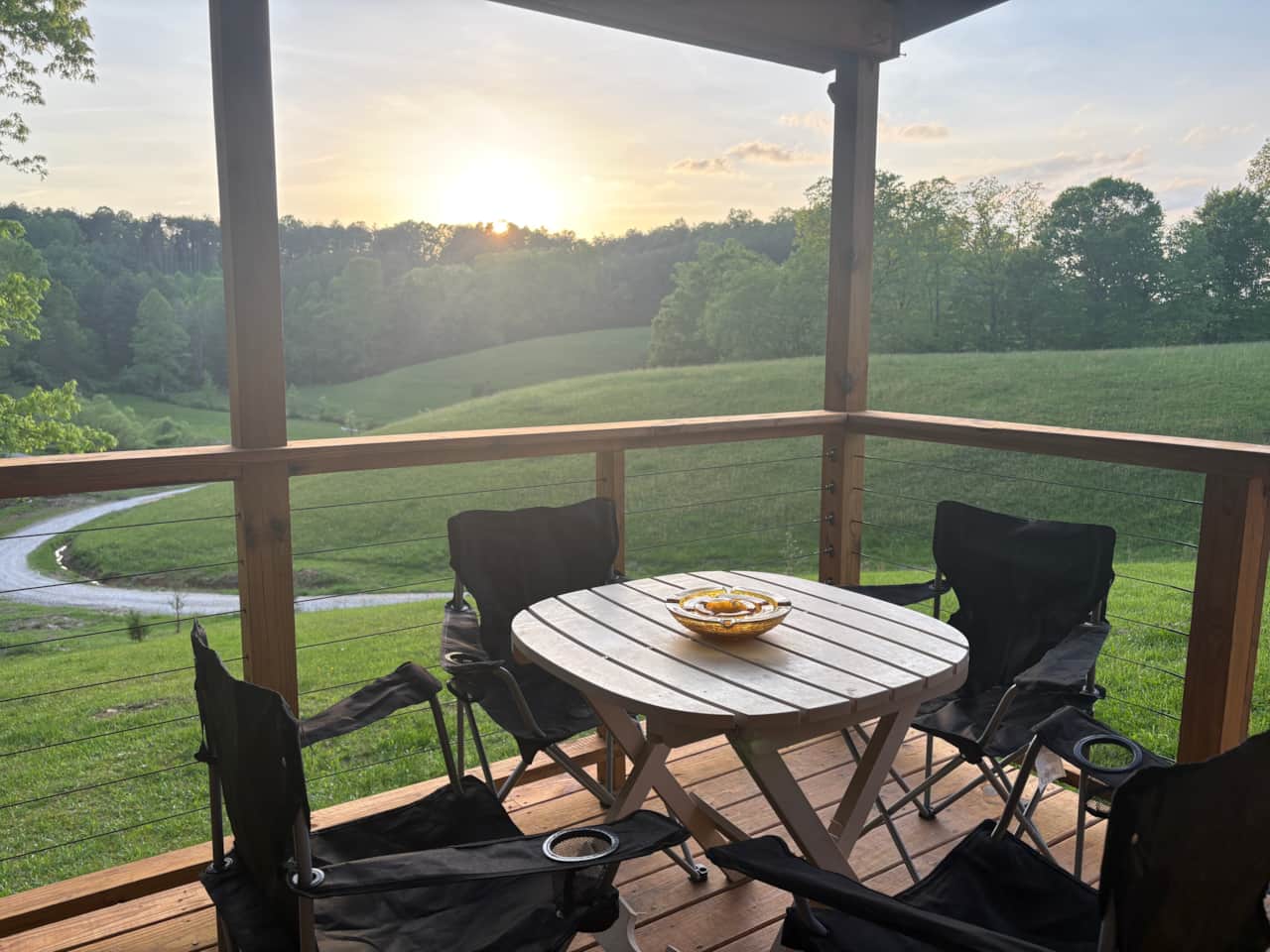 Red River Gorge Cabin View from Front Porch