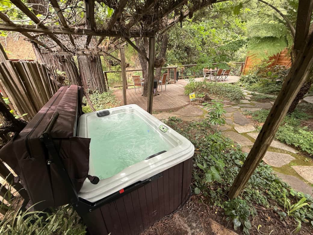Private 2 person hot tub
