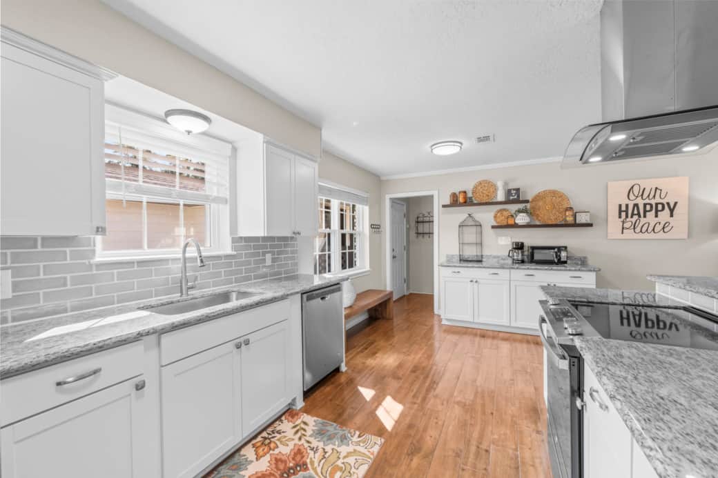 Bright open concept kitchen with pantry Bright open concept kitchen with pantry