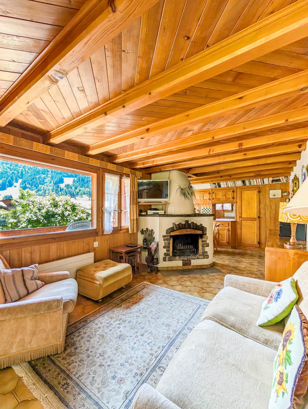 Bright living room with sofa 