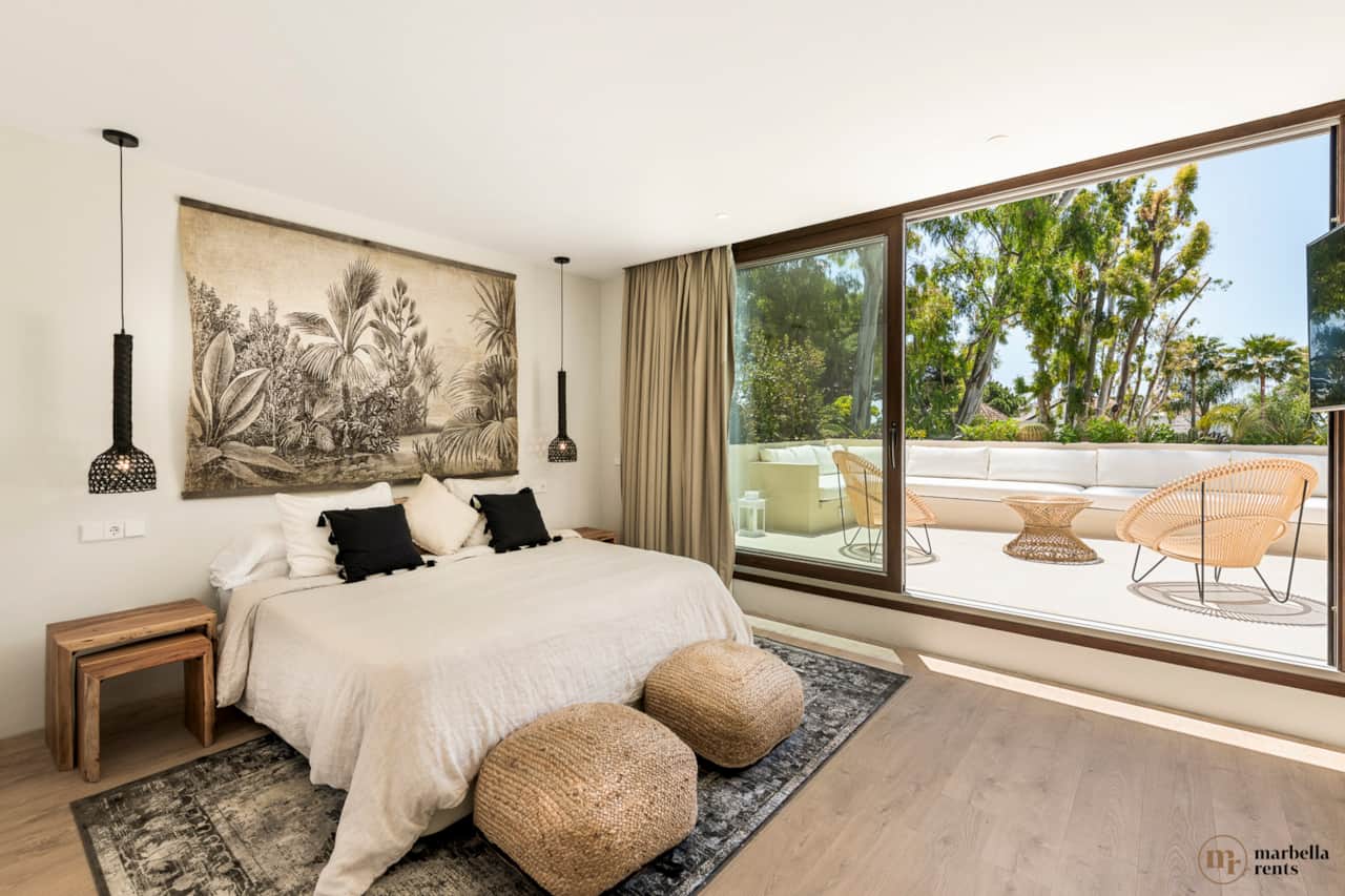 Bedroom with ensuite bathroom.