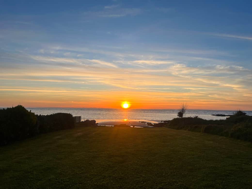 Sunrise from the garden