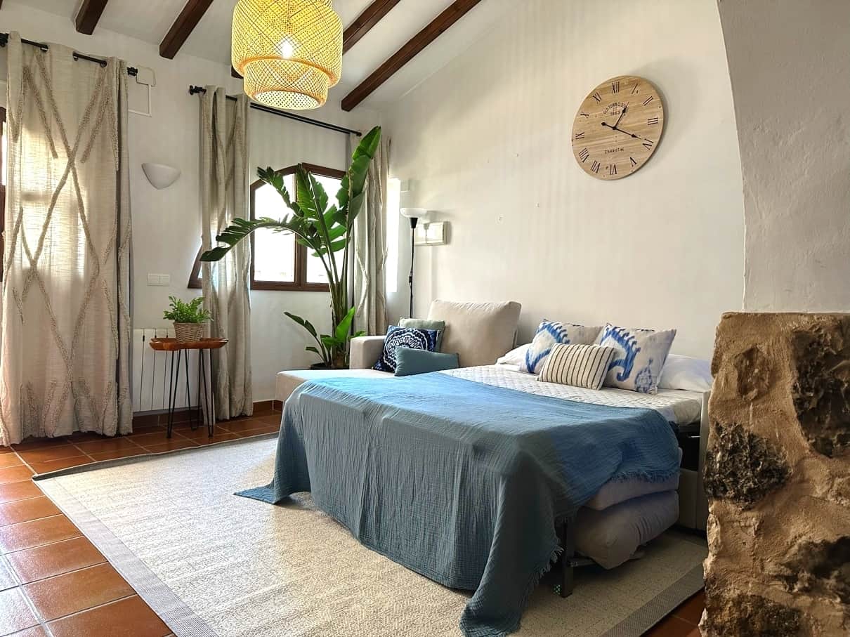 Sofá cama salón abierto