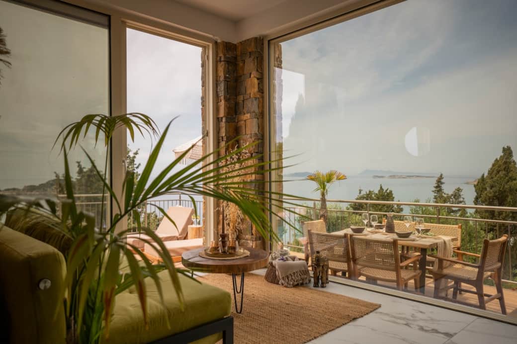 A space to slow down and reconnect, with views of the sea, trees and sky A space to slow down and reconnect, with views of the sea, trees and sky