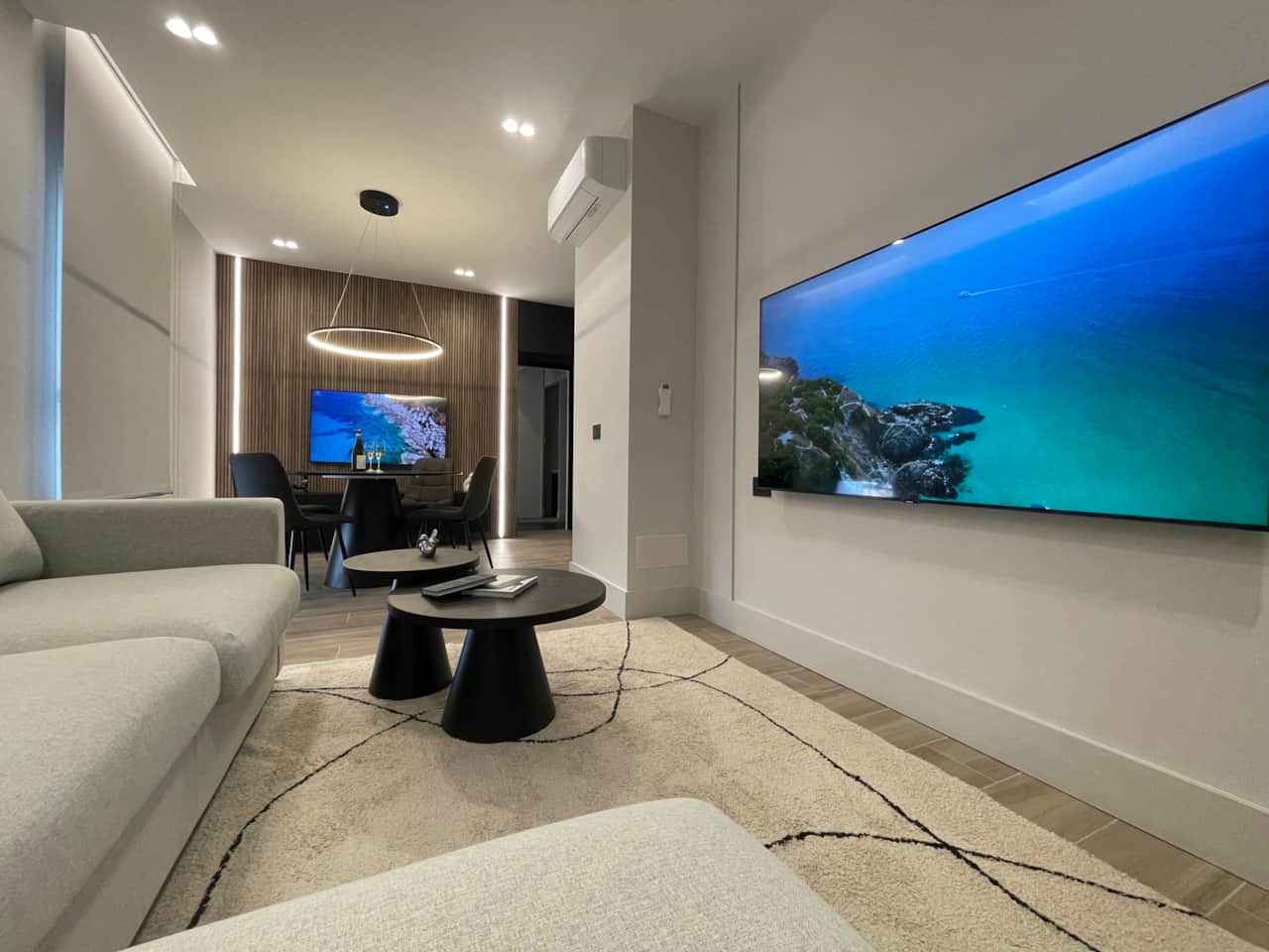 Living Area - Big Sofa-bed & large TV