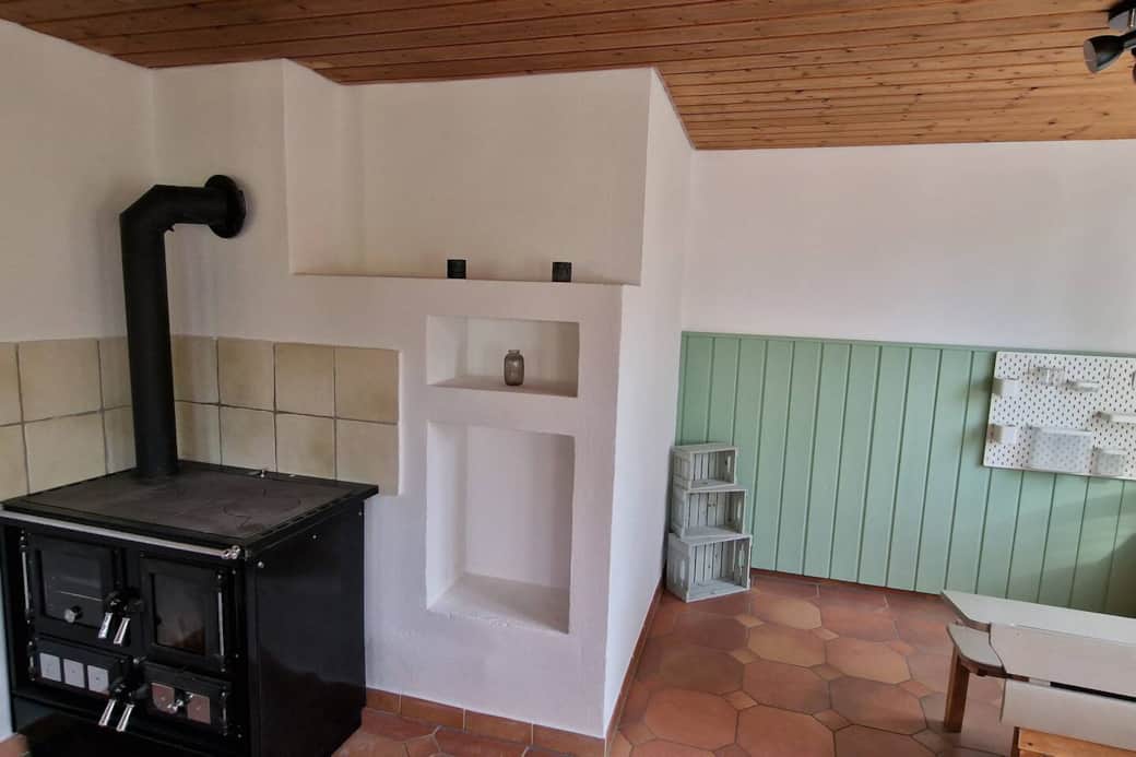 Holzherd in der Ferienwohnung Beckenhölzle Holzherd in der Ferienwohnung Beckenhölzle