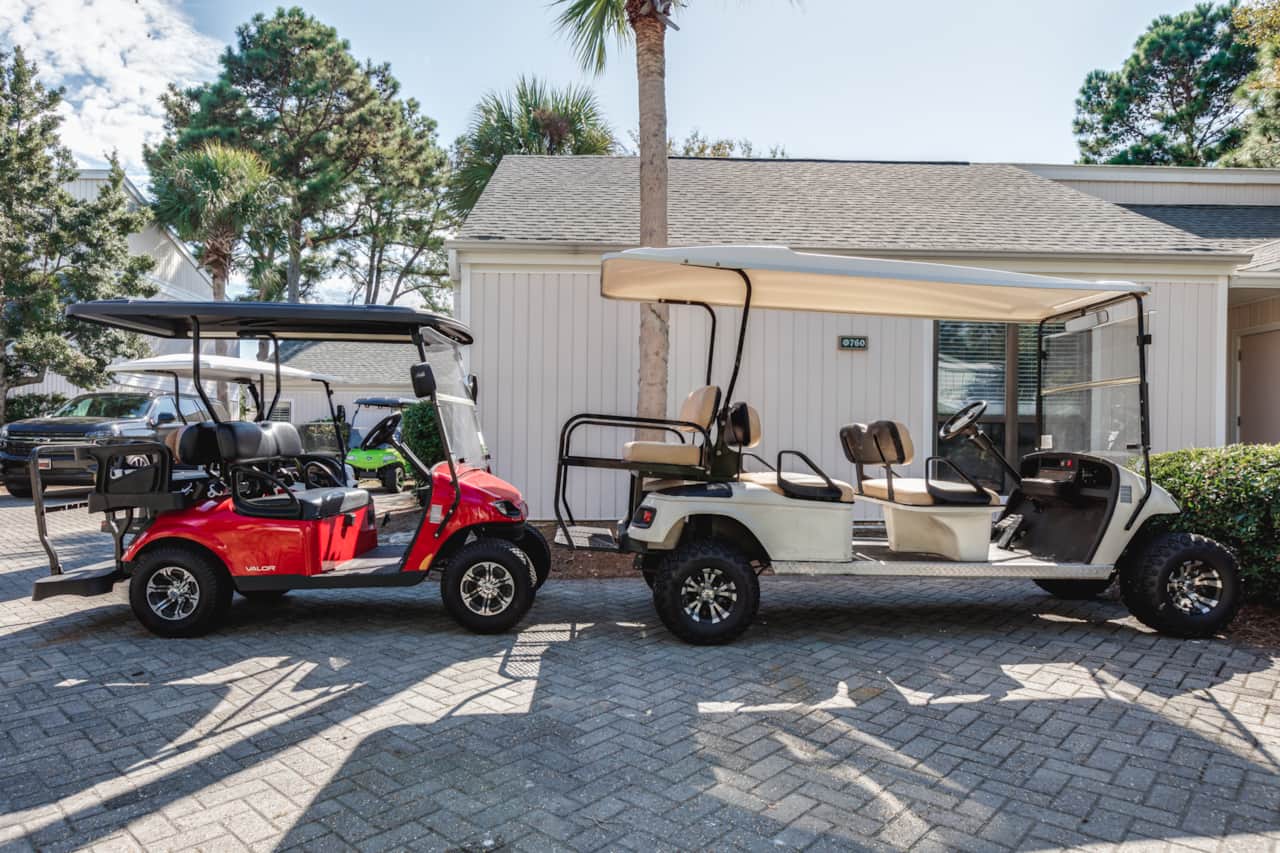 Two golf carts are included with the rental!