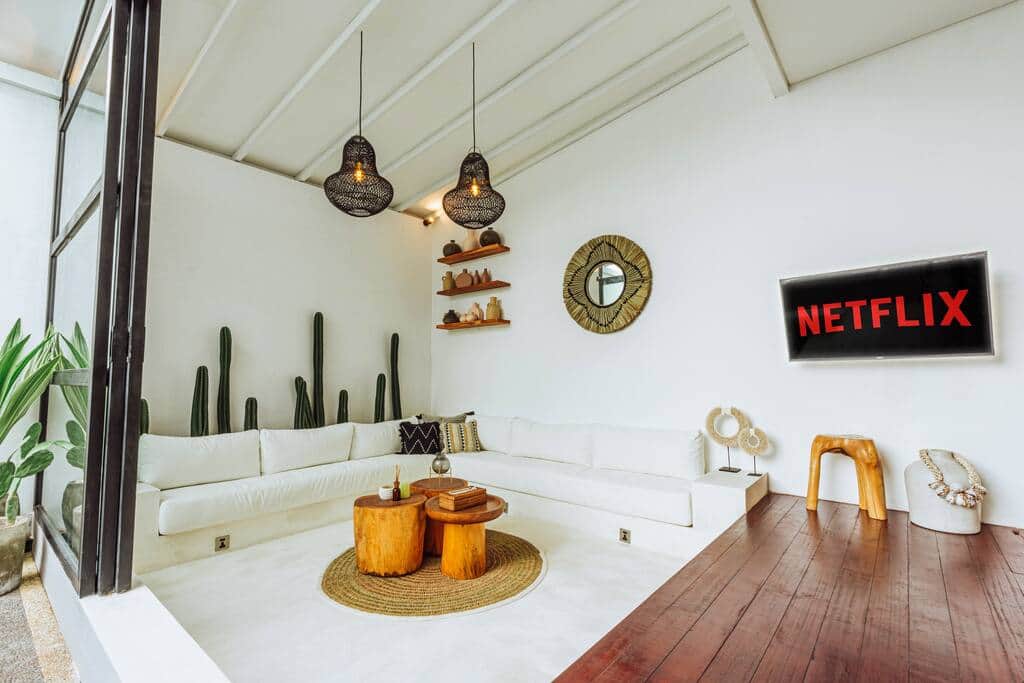 Sunken lounge area