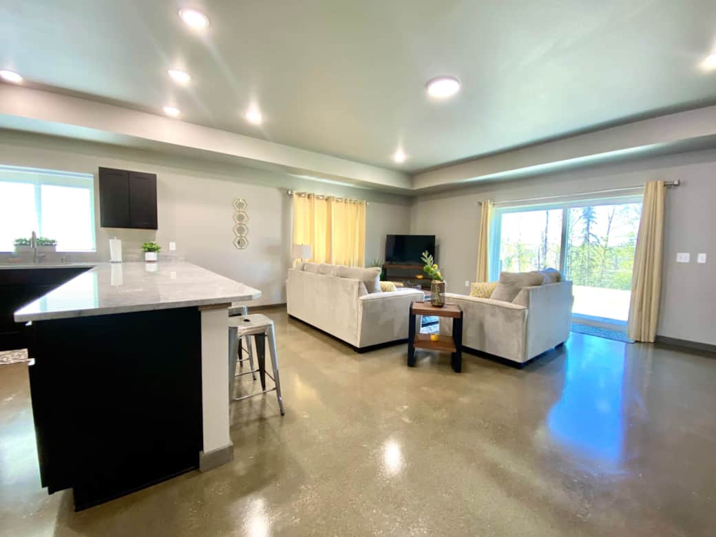 Living Area and Eat-In Kitchen