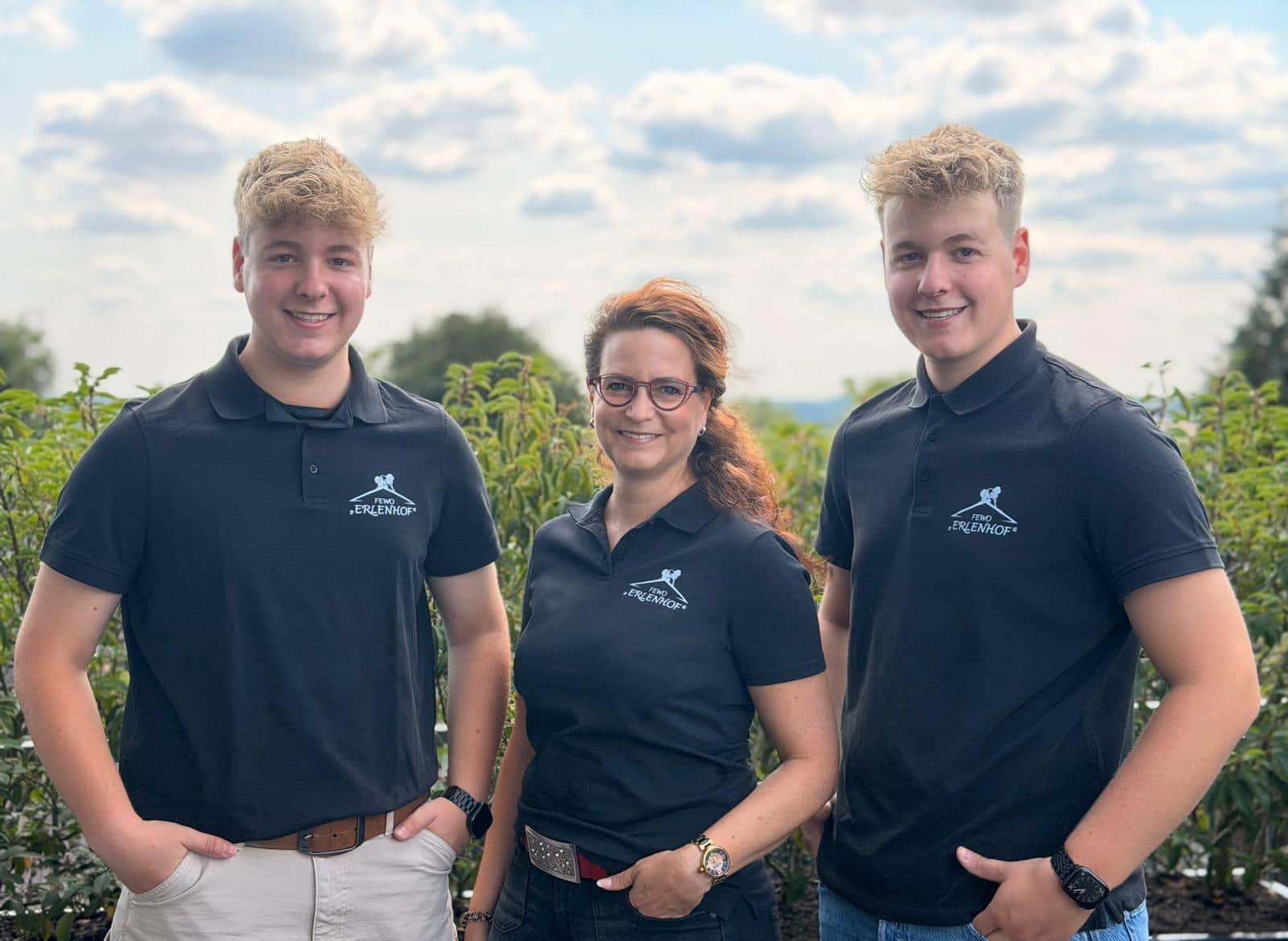 Nico, Sabine und Marco von der Ferienwohnung Erlenhof