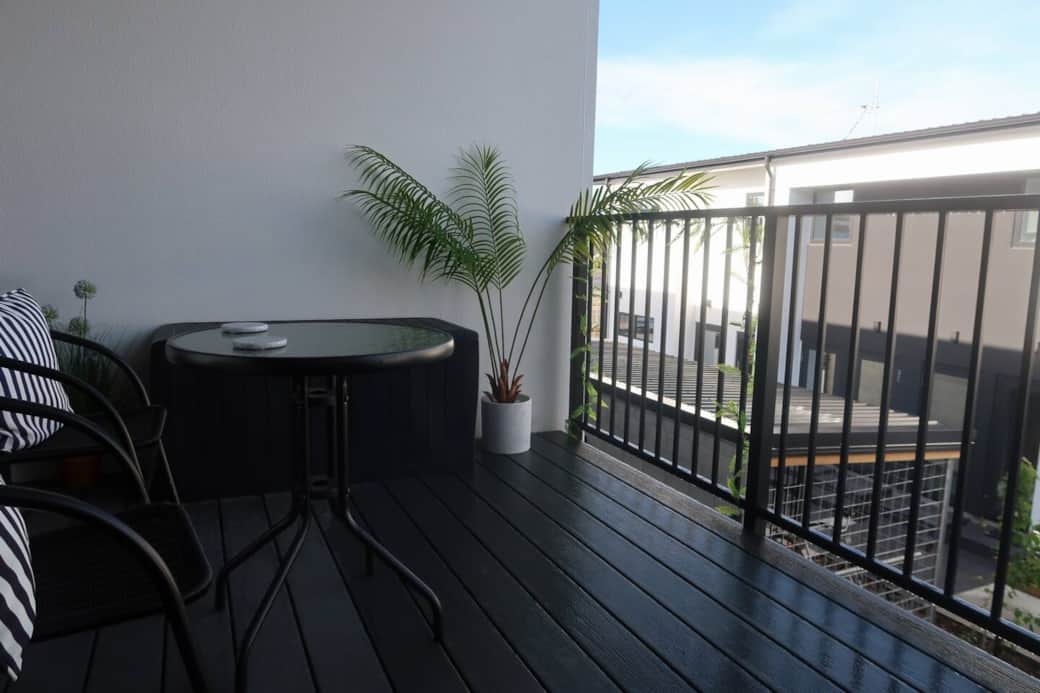 Morning coffee or sunset drinks. It is a great place for sunshine during the afternoon and evening. 