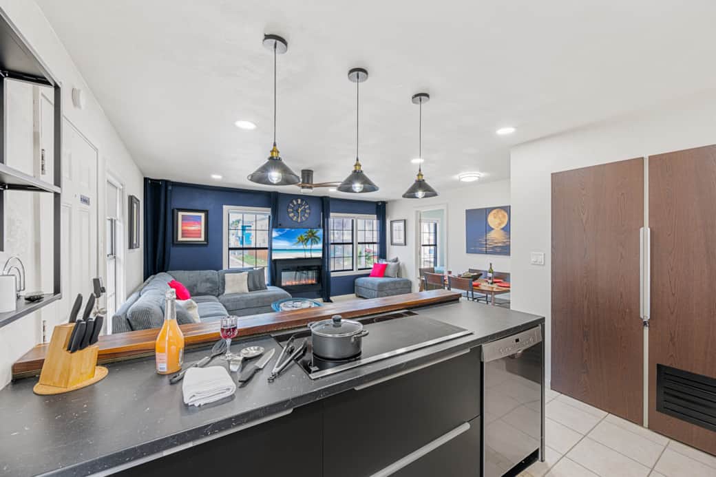 You will have a well stocked kitchen and be able to be a part of the fun.