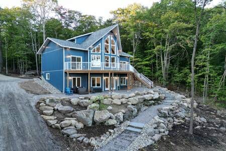 Your home for the next week. A stunning building overlooking the lake within a forest. Your home for the next week. A stunning building overlooking the lake within a forest.