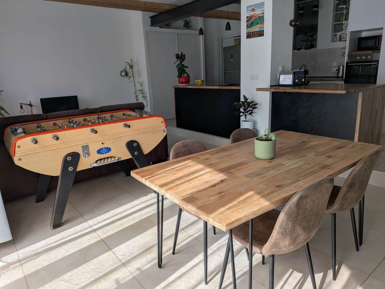 Living Room with Foosball Table