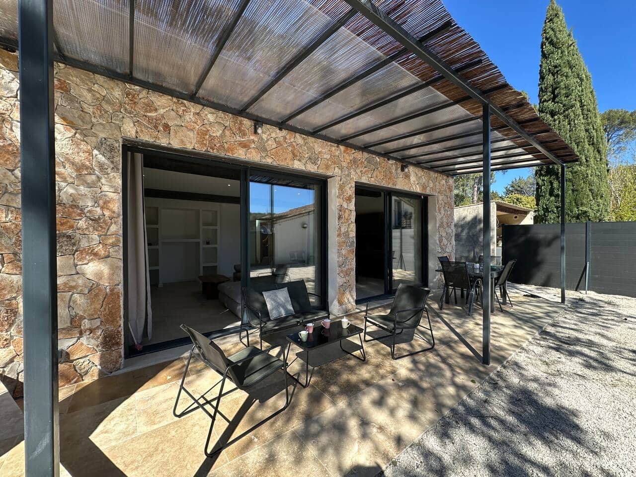 terrace, dining table, chairs, outdoor