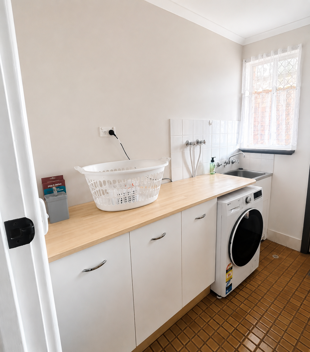 Laundry with Washing Machine & Dryer