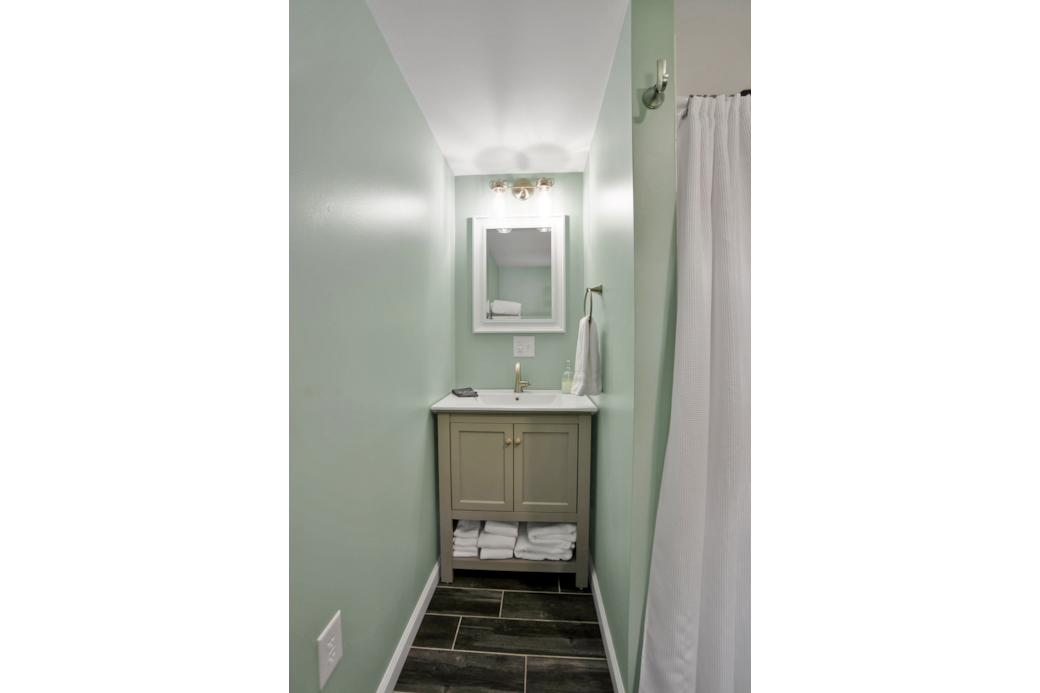 Bathroom 1, main floor, zero entry shower