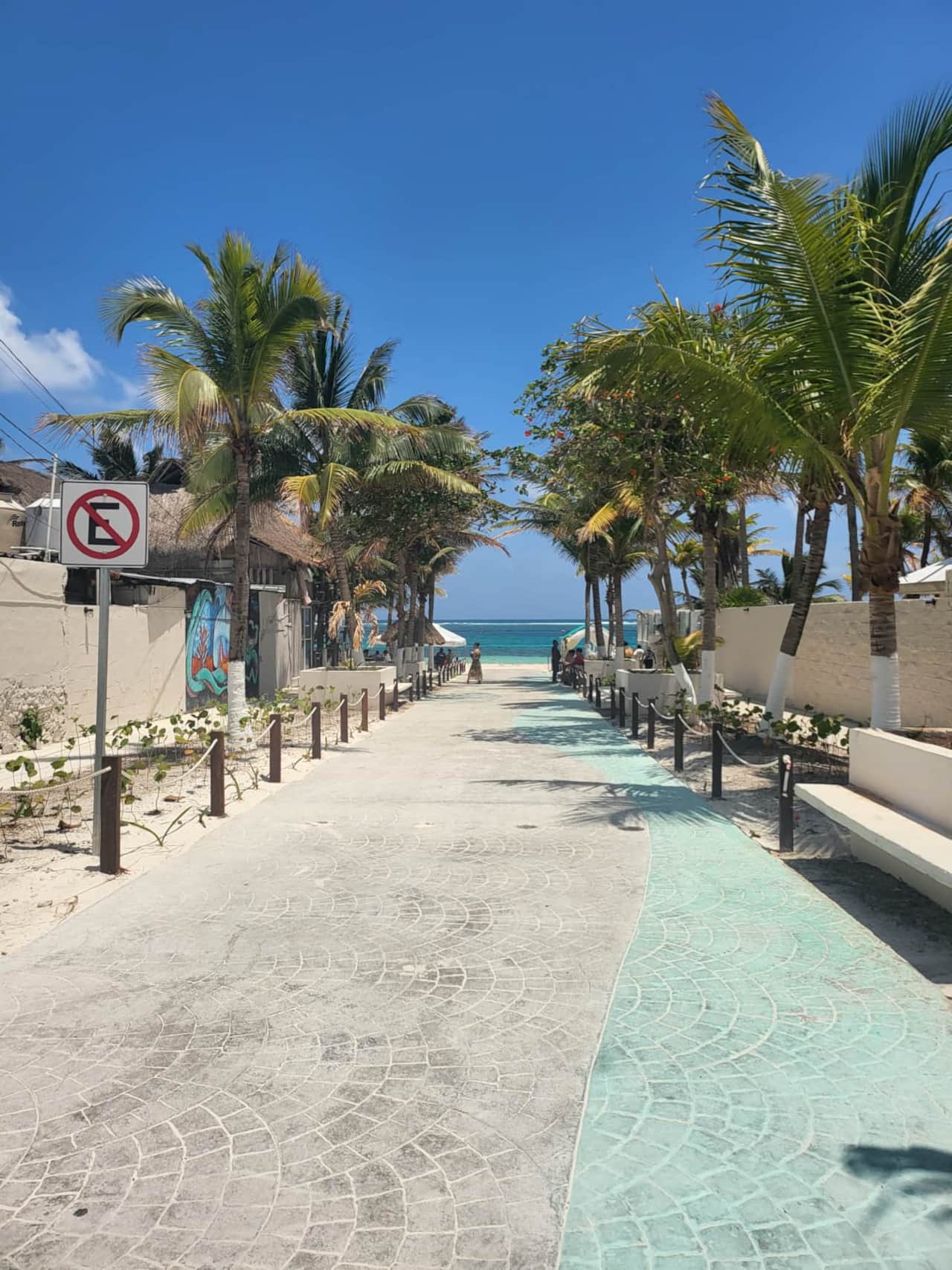Public beach path