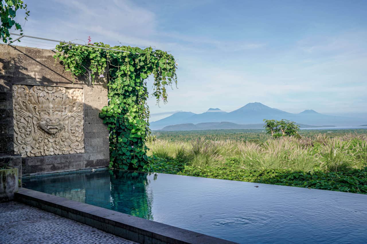 volcano views  from villa Guus