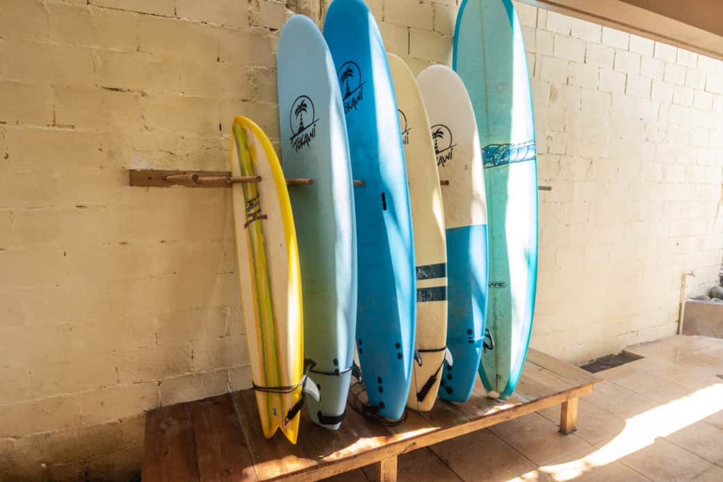 Surfboard rack