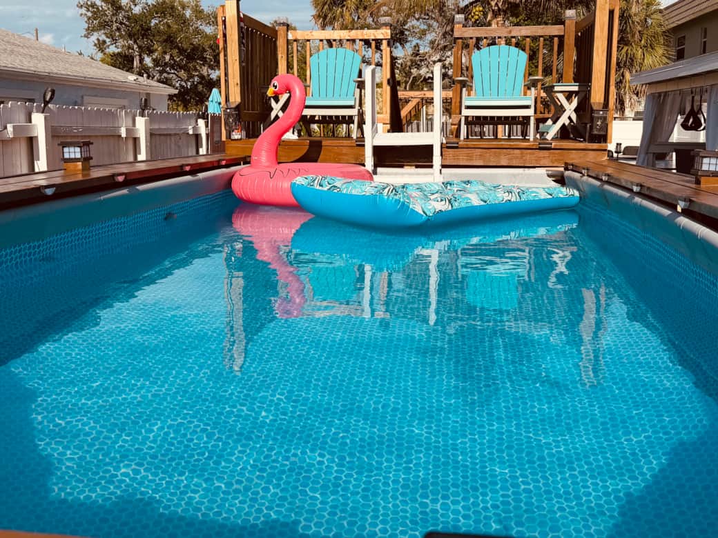 Private pool and sun deck Private pool and sun deck