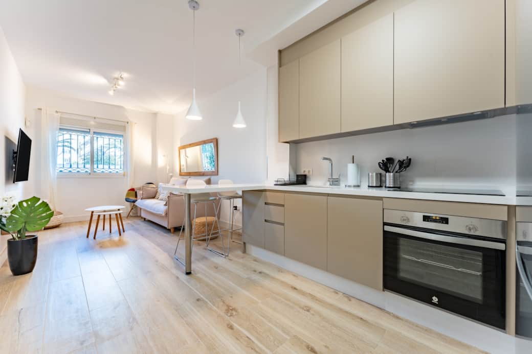 Cocina y sala de estar