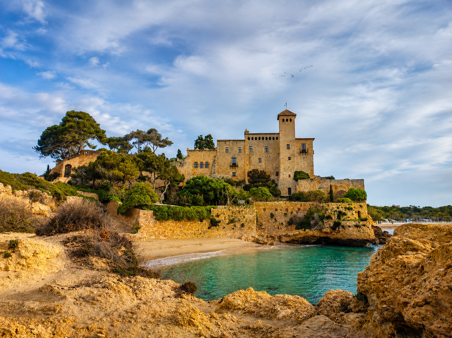 Tamarit Castle overlooking the Mediterranean near Tarragona