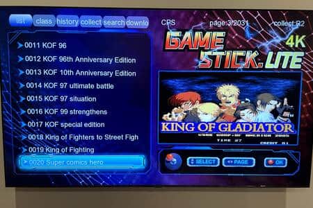 Retro games on television, located downstairs in game room.
