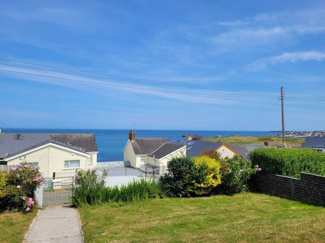 Lovely view over to Portrush from front of the house