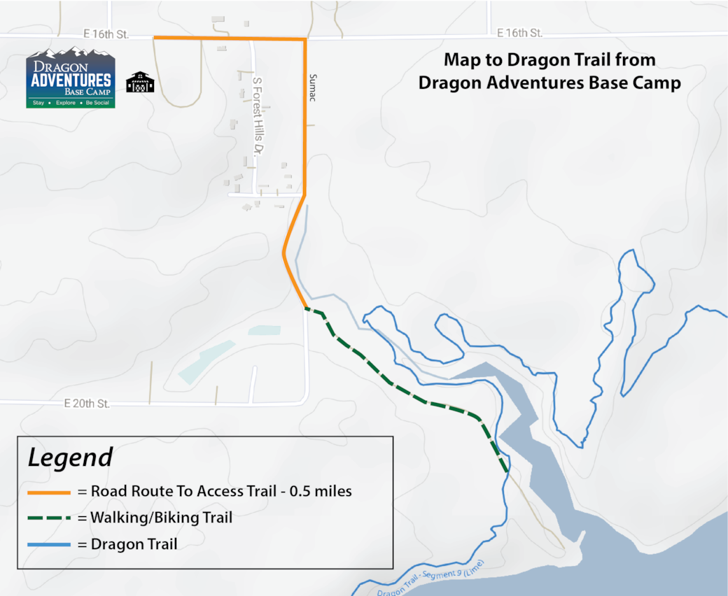 Map from base camp to trail Map from base camp to trail