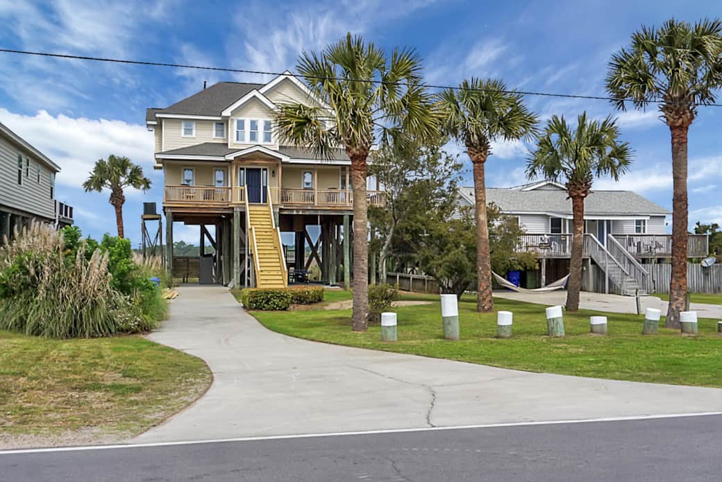 This elevated home offers incredible views. This elevated home offers incredible views.