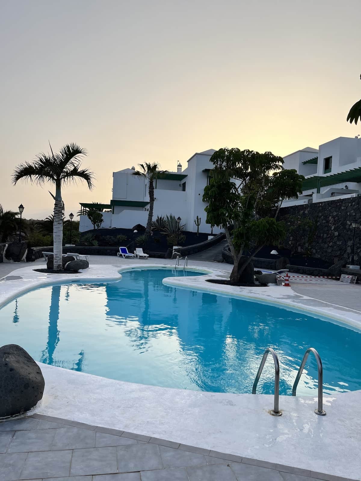 Clean and spacious pool area just a few metres from the apartment.