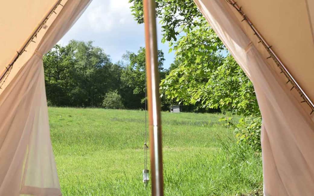 View from Bluebell Brook bell tent View from Bluebell Brook bell tent