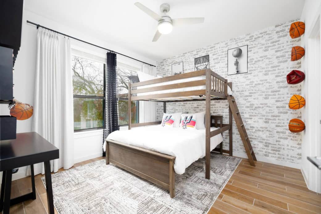 Guest Room - Queen Bed on bottom, Full Bed on top. 