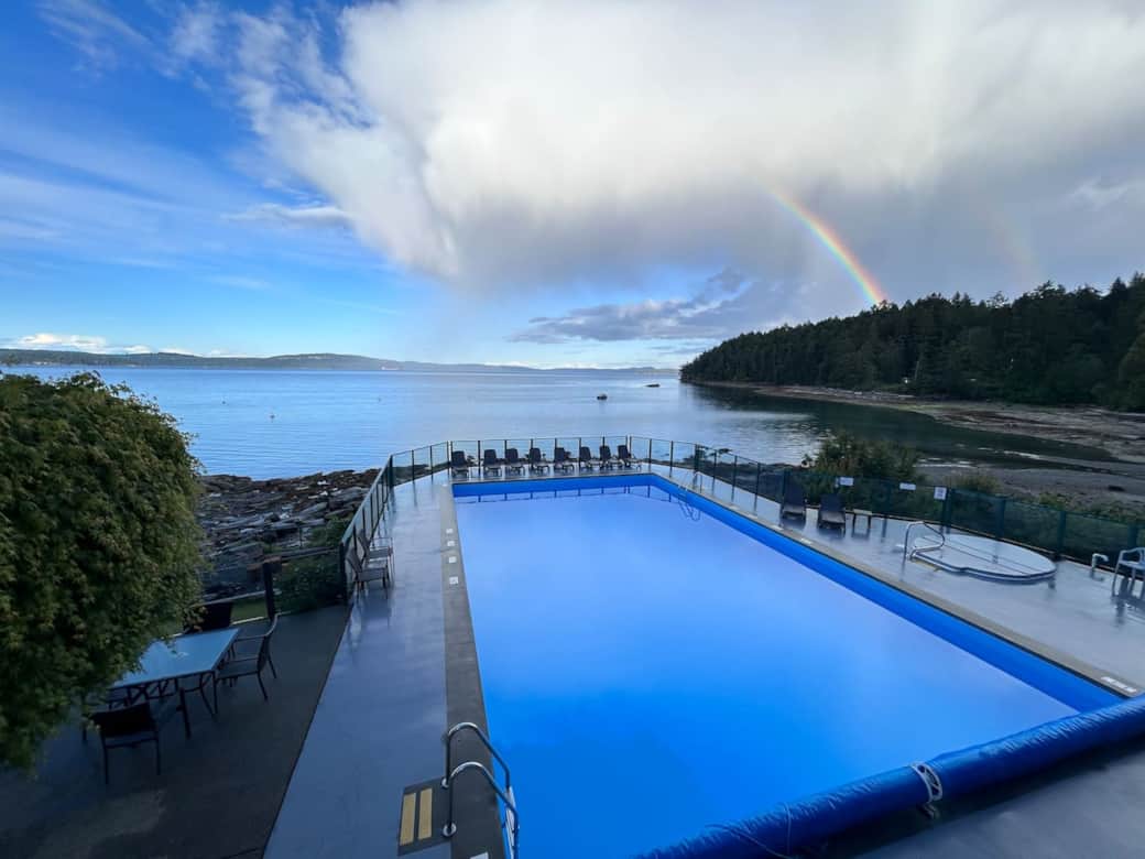 Beautiful calming views abound on our large private balcony Beautiful calming views abound on our large private balcony