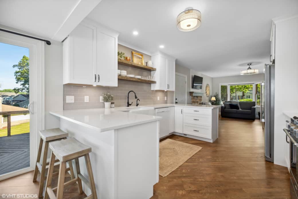 Kitchen With Open Floor Plan To Living Room