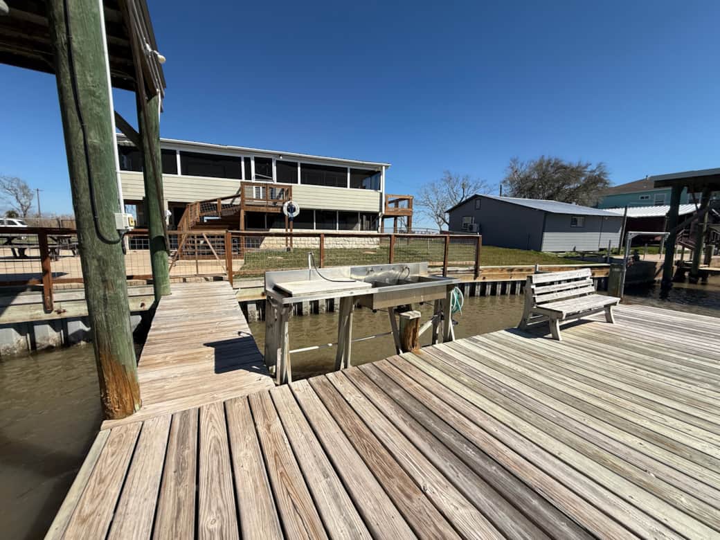 The pier is the perfect spot for fishing or tying off your boat for a rest.  