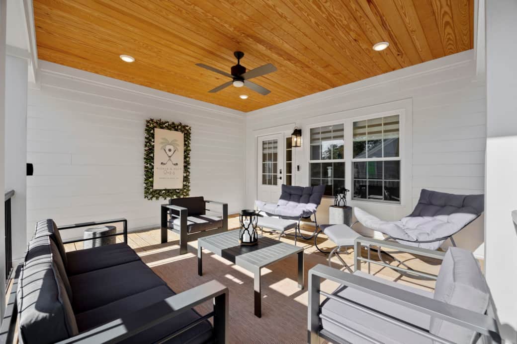 Private Center Court Porch