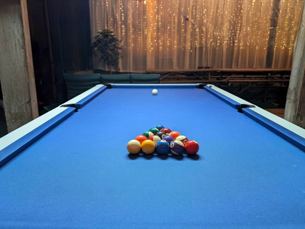 Billiards in the barn, the perfect Upstate NY vibe. 
