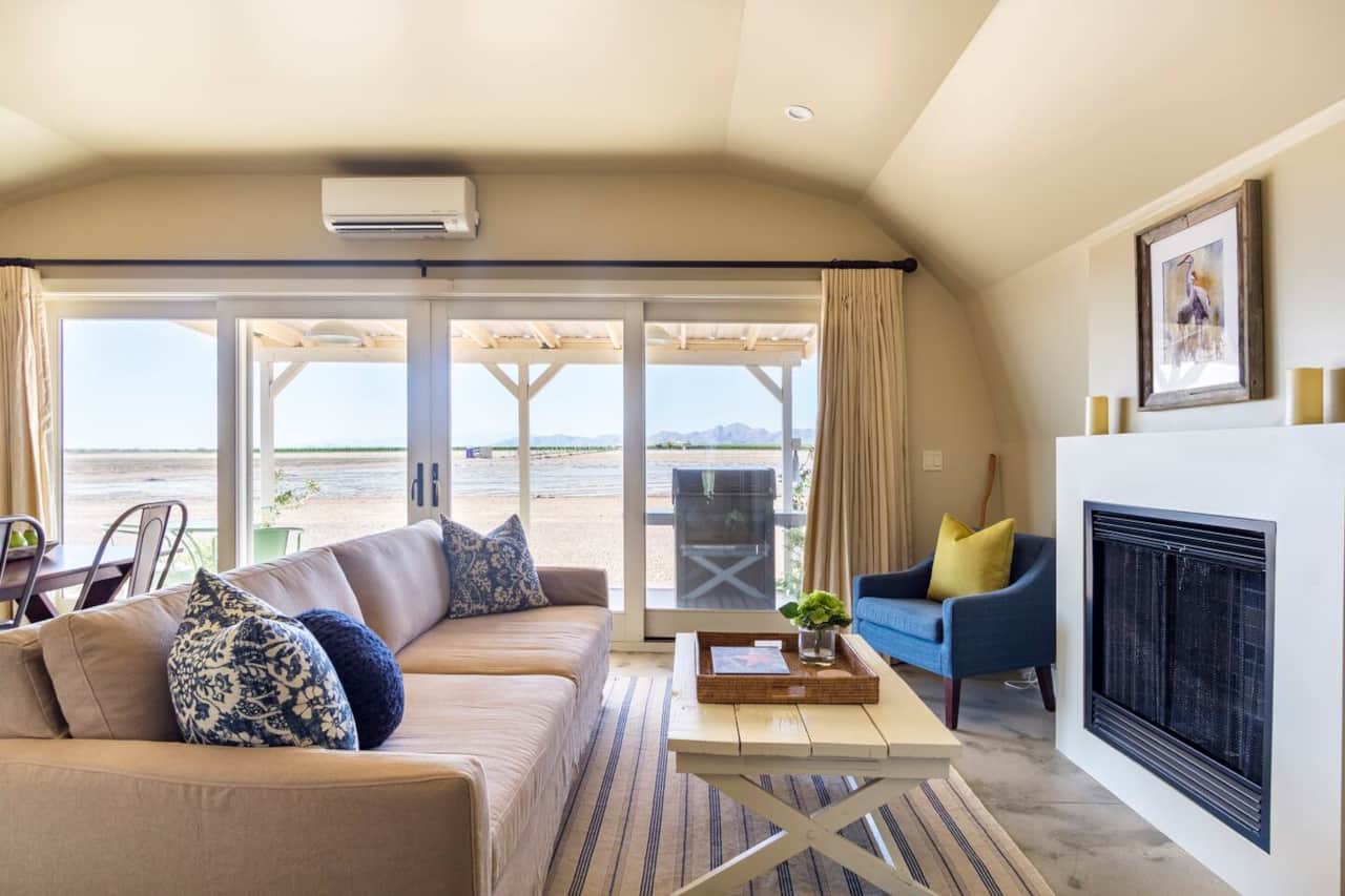 Living room with sofa and two chairs