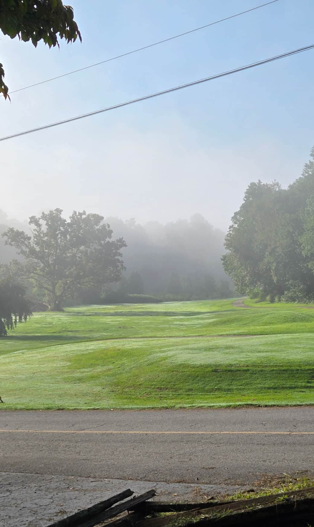 The views from the porch across the golf course are stunning and occasionally foggy!