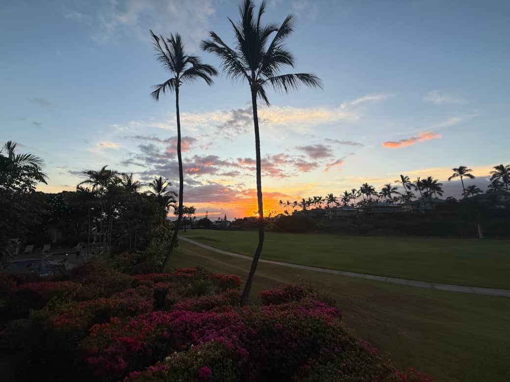 Sunset from the Lanai/Balcony Sunset from the Lanai/Balcony