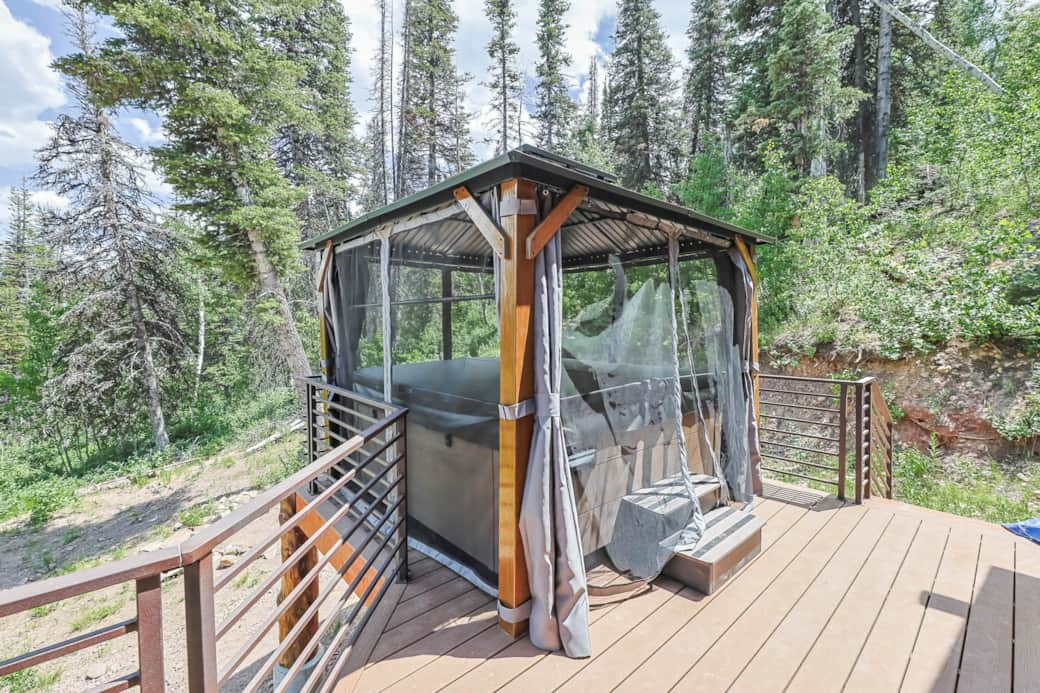 New deck extension and gazebo perfect for relaxing in the hot tub during heavy snow fall New deck extension and gazebo perfect for relaxing in the hot tub during heavy snow fall